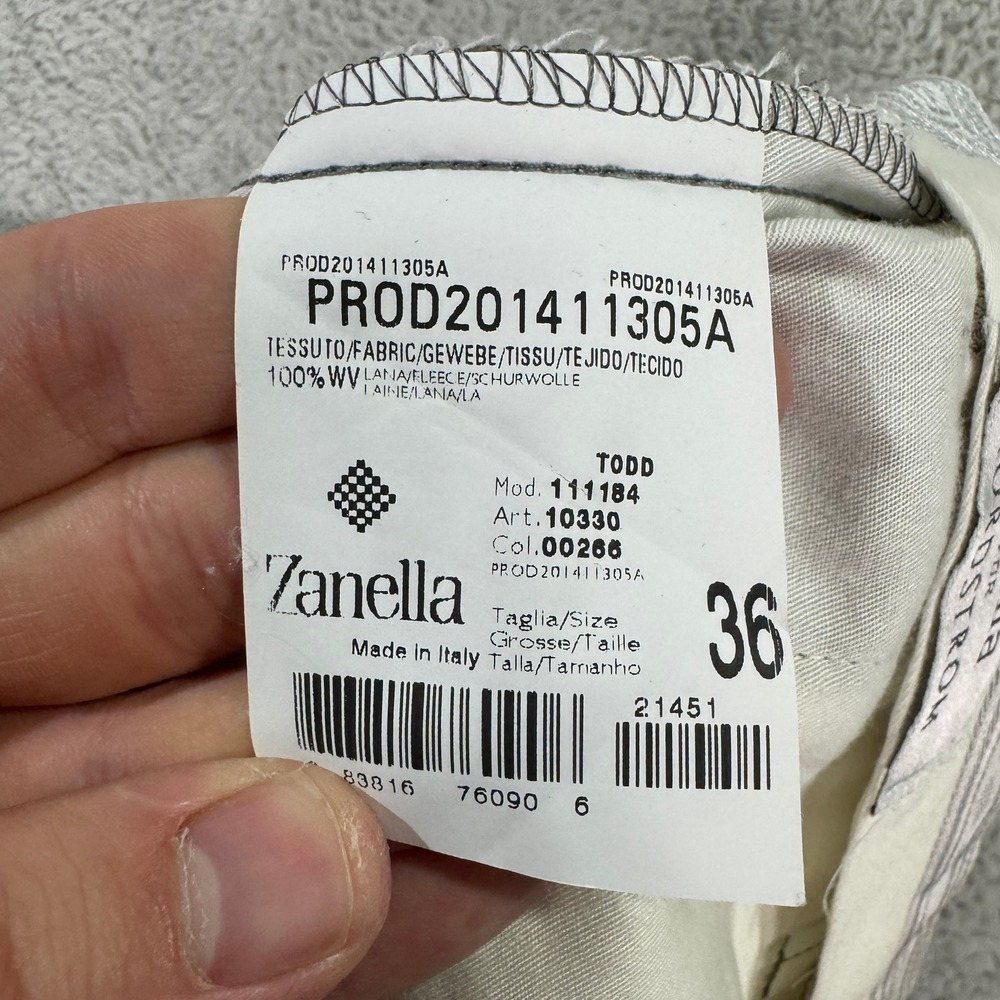 Zanella Todd Wool Dress Pants Trousers Mens 36x25 Short Casual Old School EUC - Picture 6 of 12